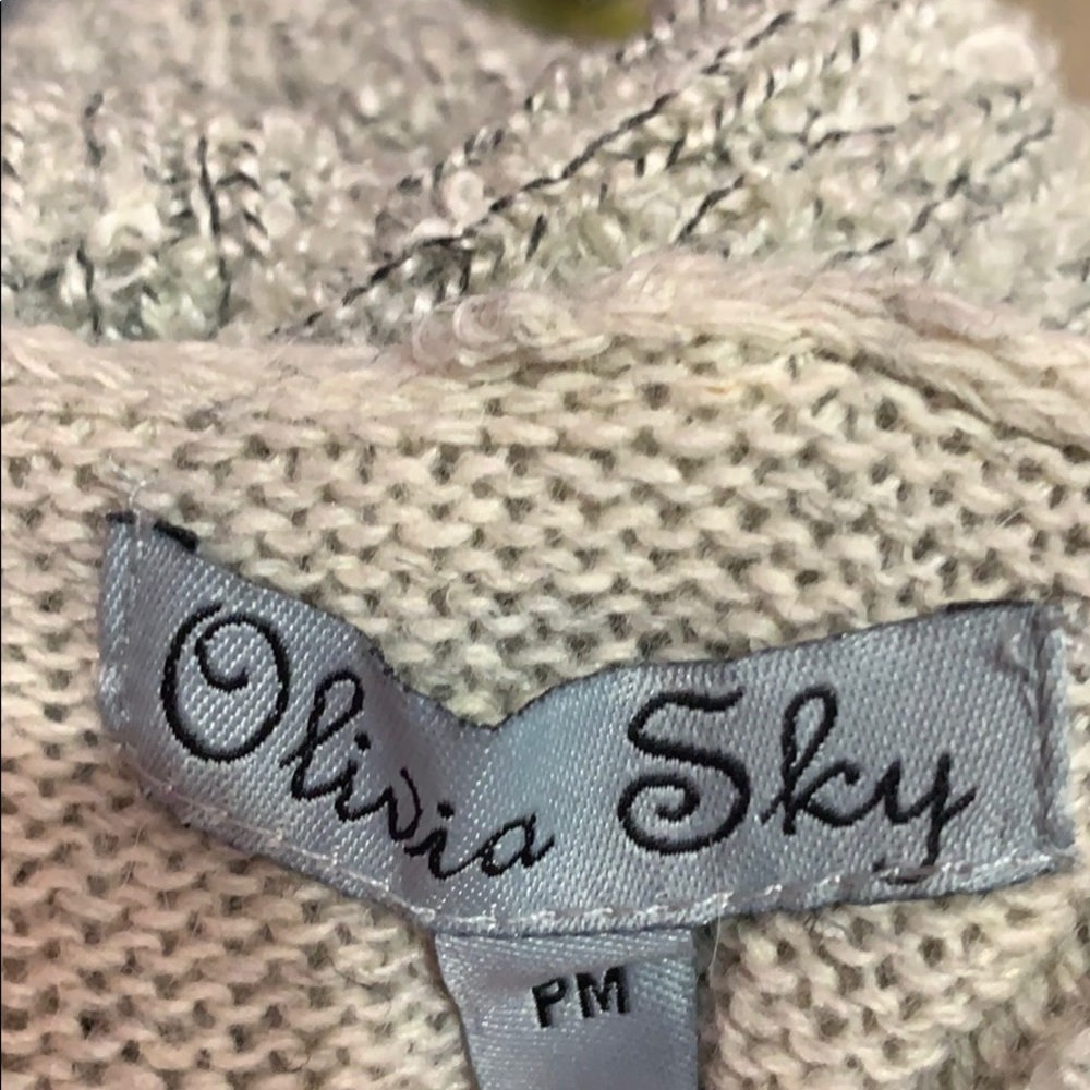 Olivia Sky multi texture gray/white sweater - Picture 9 of 10